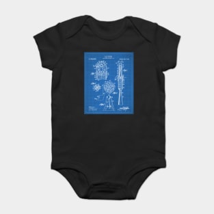 Rocket Ship Patent - Nasa Rocketship Art - Blueprint Baby Bodysuit